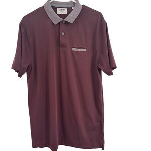 Linksoul Tempus Fugit Size MEDIUM Polo Golf Tennis Pocket Style LS1183 Merlot
